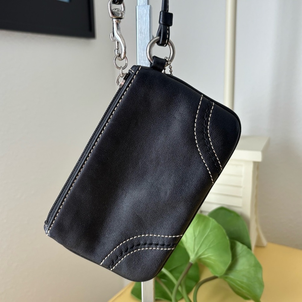 Coach Small Leather Wristlet with Strap for Belt Loop or To Wear as a Wristlet